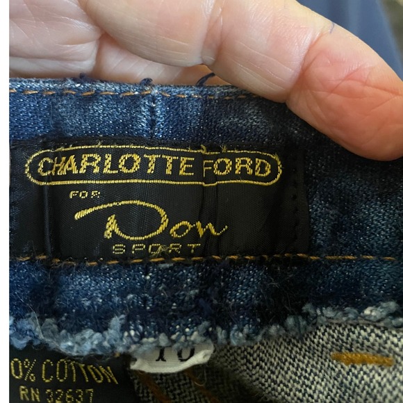 Vintage‎ 70s-80s Charlotte Ford for Don Sport Dark Wash Tall Jeans 100% Cotton - Picture 3 of 8